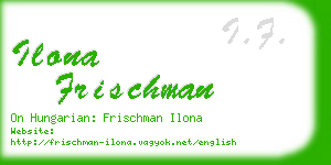 ilona frischman business card
